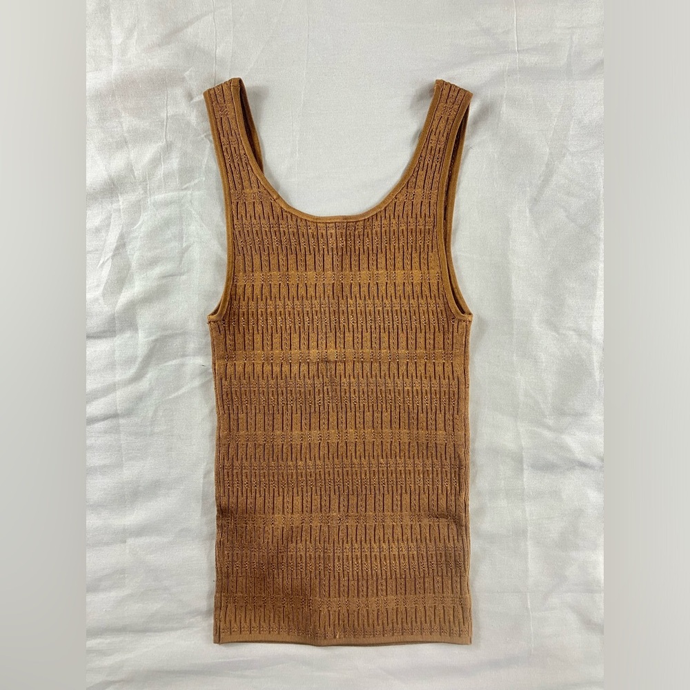 Veronica Beard Whiskey Brown Sandra Tank Top - Picture 6 of 7